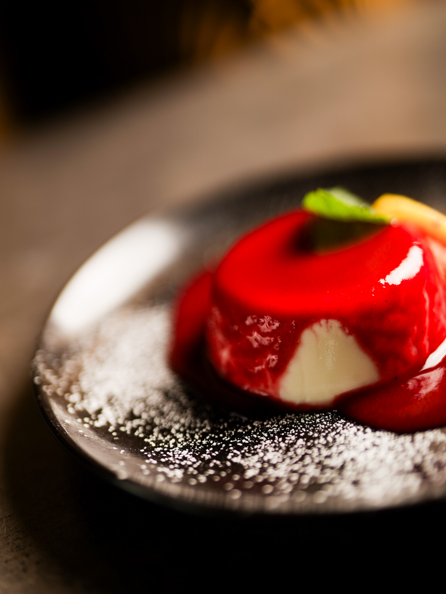 pana cota dessert restaurant italien