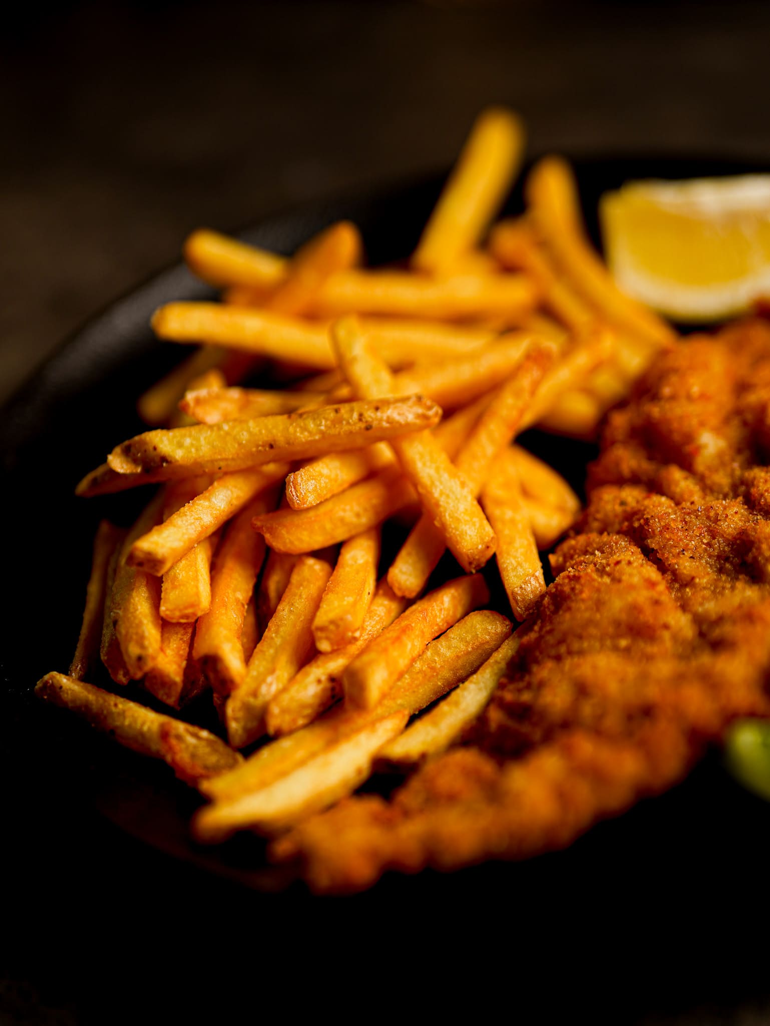 Assiette de frite et escalope milanaise