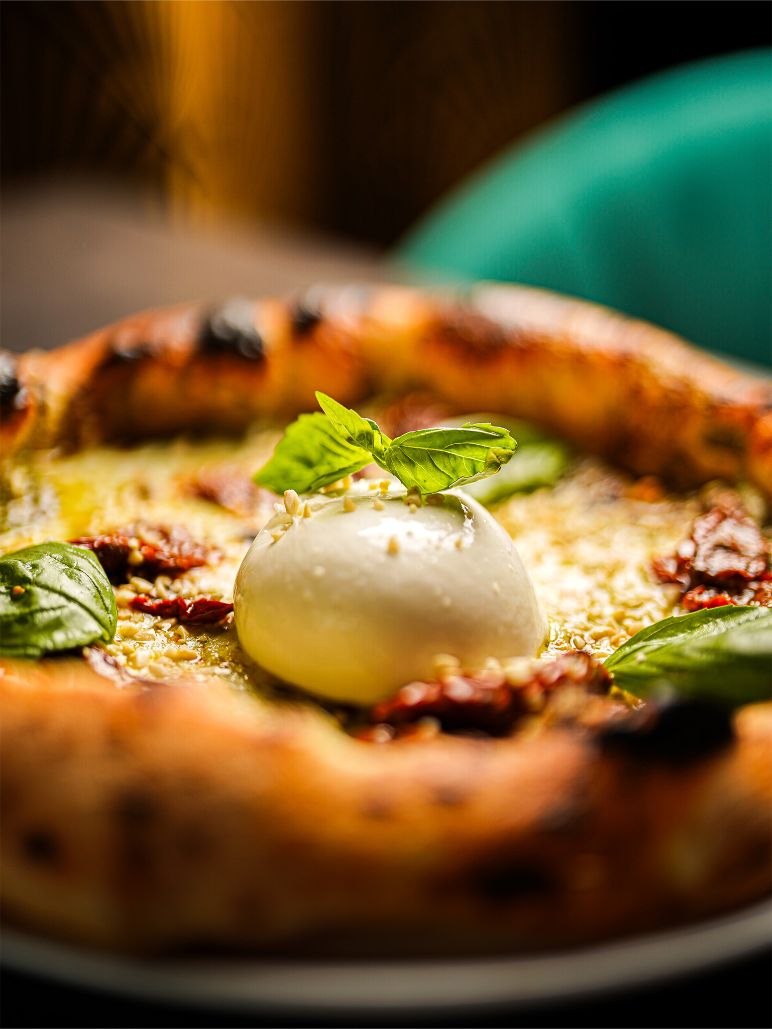 pizza burata restauran italien chilly mazarin